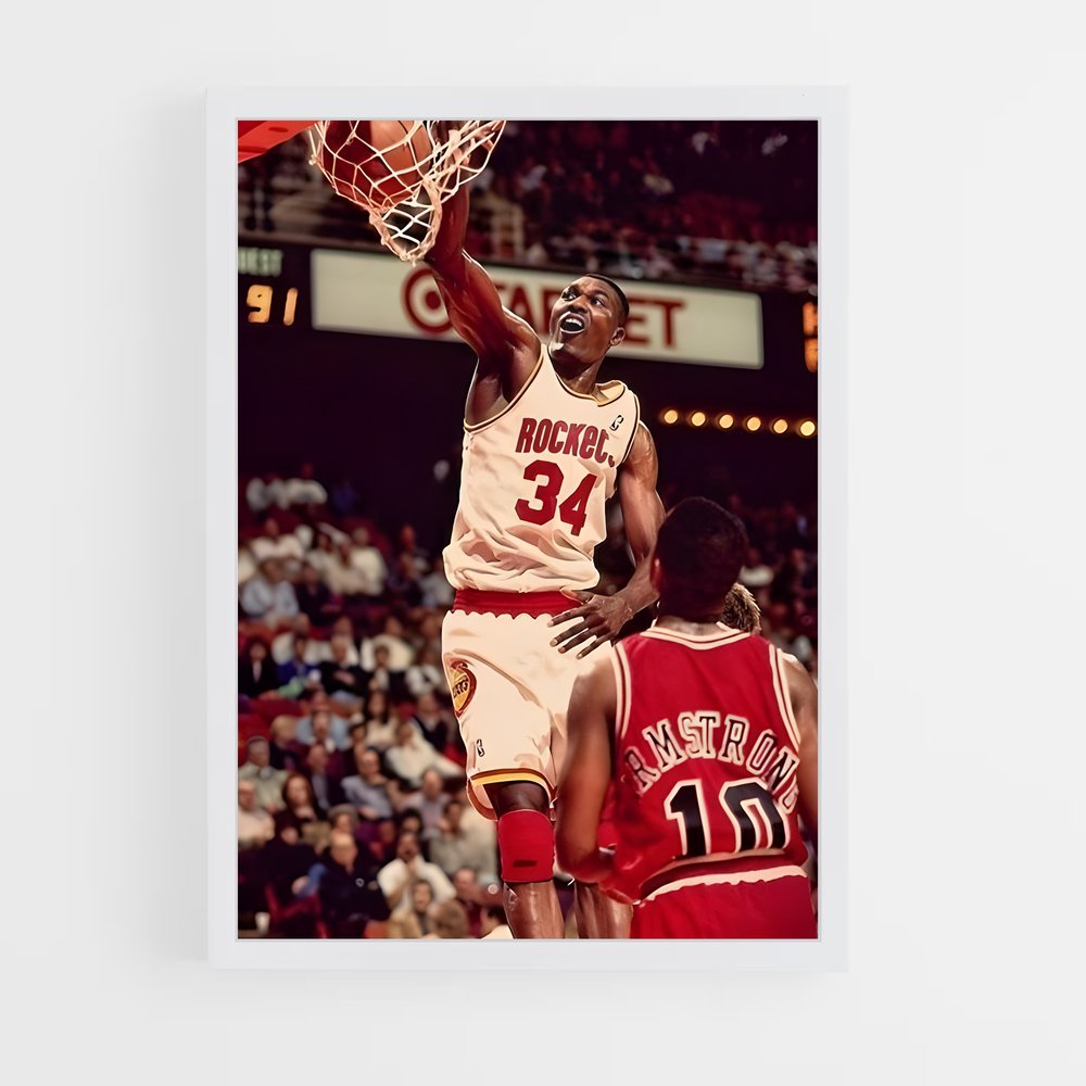 Poster Hakeem de olajuwon – affiche Basketball (vue 3)